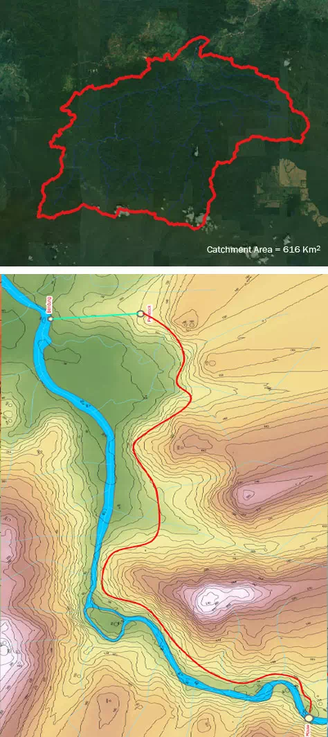 delta Hydropower plant Catchment Area .